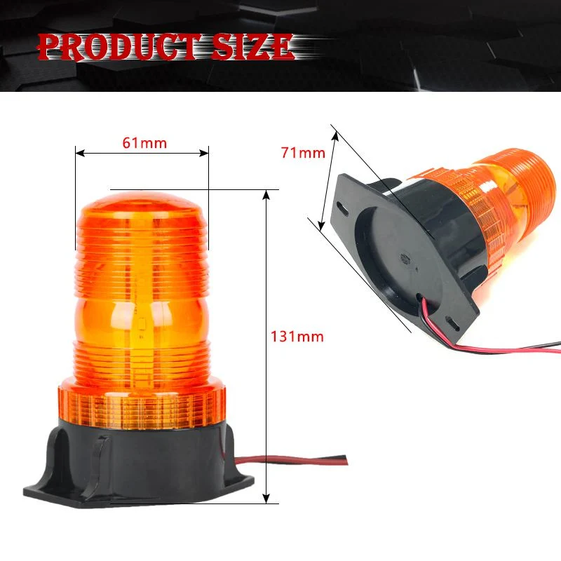 12V 110V Forklift Flashing Warning Light LED Amber Red Blue Strobe Beacon for Truck