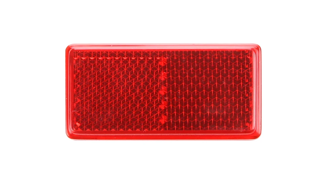 Emark Rectangular Plastic Reflector with Glue for Truck Trailer