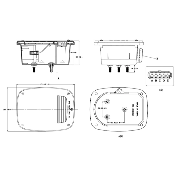 LED Multifunctional Combination Tail Light Bus LED Tail Light