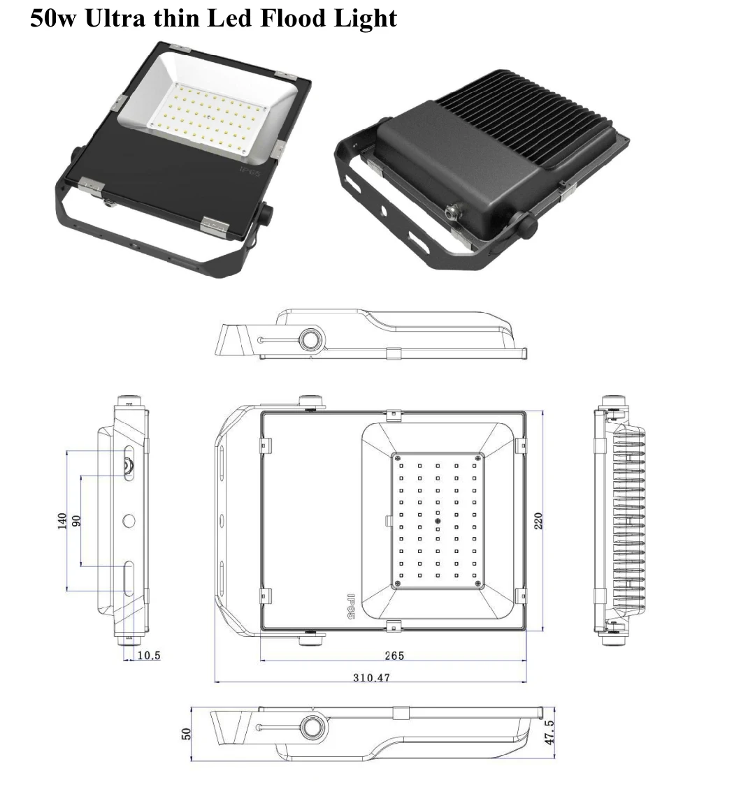 LED Flood Light 50W for Tennis Stadium Bus Station